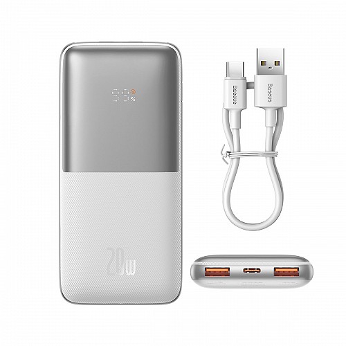 Baseus Powerbank 20W 10000mAh Display Bipow Pro White