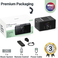 Majority BARD 2.1 Mini HiFi 100W with 2 x 4inch Speakers and 5inch Sub FM Radio, USB, Internet Radio, Bluetooth & Alarm