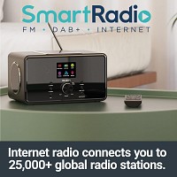 Majority BARD 2.1 Mini HiFi 100W with 2 x 4inch Speakers and 5inch Sub FM Radio, USB, Internet Radio, Bluetooth & Alarm