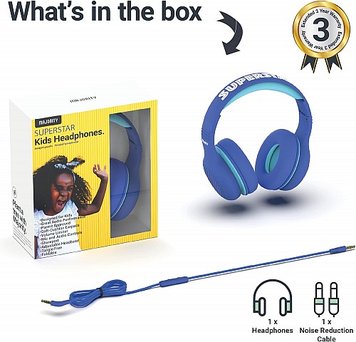 Majority SUPERSTAR Kids Over Ear Headphones Blue