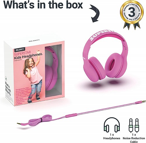 Majority SUPERSTAR Kids Over Ear Headphones Pink