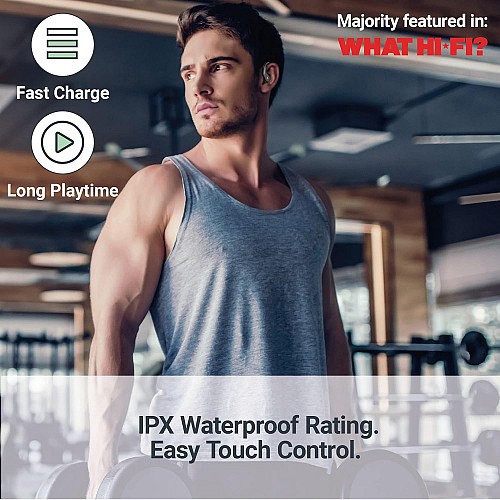 Majority TRU-Sport TWS Earphones IPX7 Black