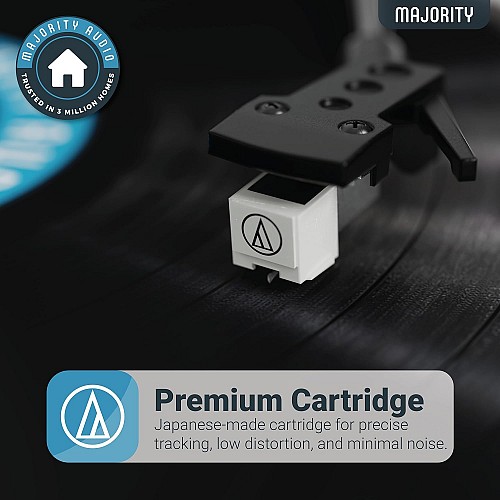 Majority MOTO Turntable Audio Technica Cartridge Digital Record, Cut & BT