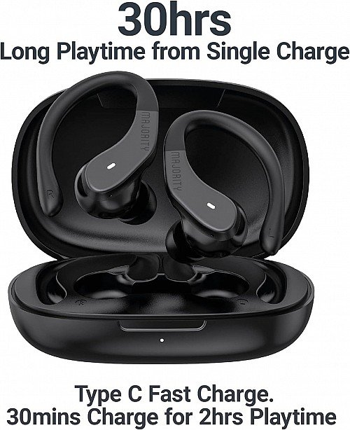Majority TRU-Sport TWS Earphones IPX7 Black