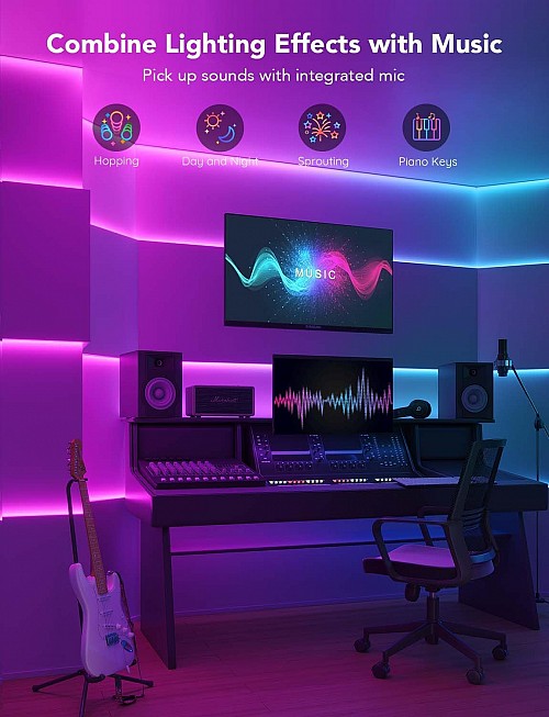 Govee RGBIC Basic Wi-Fi + Bluetooth LED Strip 5m H618A