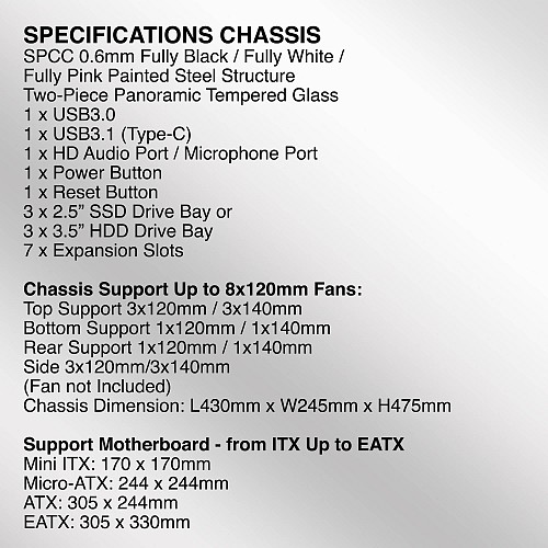 Armaggeddon Aquaron Xtreme EATX Gaming Case Black