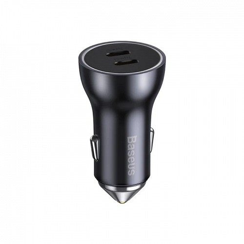 Baseus Golden Contactor Max Car Charger C+C 60W Dark Gray