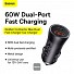 Baseus Golden Contactor Max Car Charger U+C 60W Dark Gray