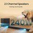 Hisense Soundbar HS2100 2.1 CH 240W BT/USB/Optical