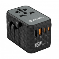 Verbatim Charger Travel Adapter World to World GAN III 65W 2xC 2xA UTA-05