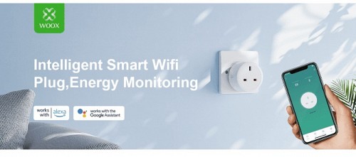 WOOX R6147 Wi-Fi Smart Plug With Power Metering 13A UK (2pack)