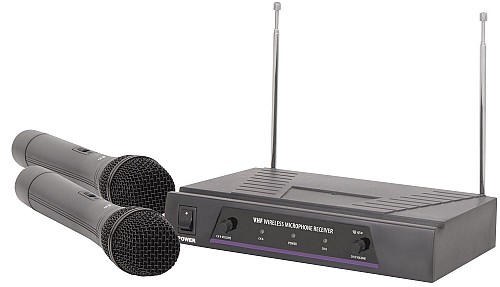 QTX VHF Dual Handheld Wireless Microphone 174.1+175.0MHz 171.817UK