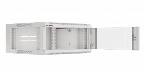 Lanberg Wall Rack 19 with Glass Door 4U 60cm Assembled White Z34154