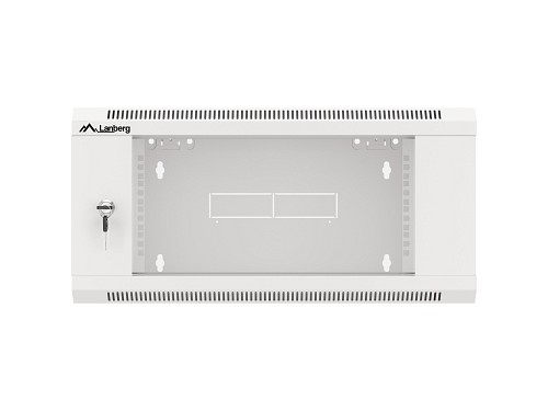 Lanberg Wall Rack 19 with Glass Door 4U 60cm Assembled White Z34154