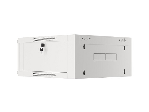 Lanberg Wall Rack 19 with Glass Door 4U 60cm Assembled White Z34154