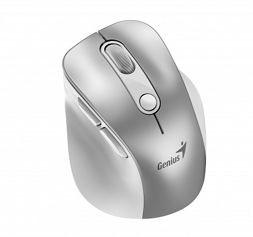Genius Mouse Wireless+BT Rechargeable Mini RGB Ergo 9000S Pro Silver