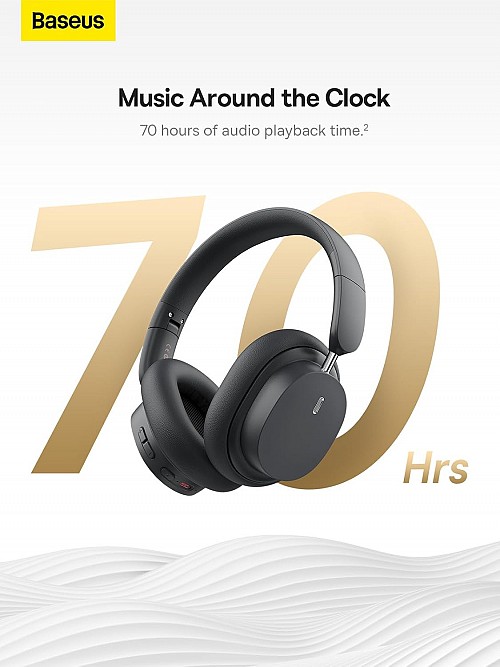 Baseus Wireless Headphones Over Ear Bowie D05 Black