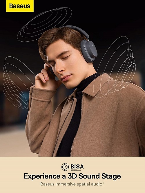 Baseus Wireless Headphones Over Ear Bowie D05 Black