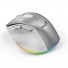 Genius Mouse Wireless+BT Rechargeable Mini RGB Ergo 9000S Pro Silver