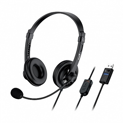 Genius Headset USB-A InLine Control SoftEar Cups HS-230U