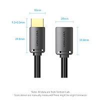 Vention HDMI Cable 2.0 M-F Extension 5.0m AHCBJ