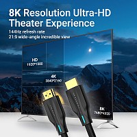 Vention HDMI Cable 2.1 8K Braided 1.0m AAUBF