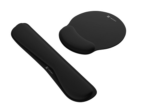 Natec Mousepad & Wrist Rest 2in1 Ergonomic Foam Padding CHIPMUNK2-IN-1 Black