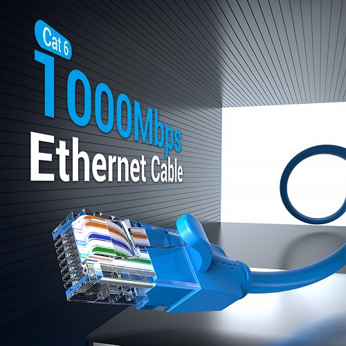 Vention NETWORK Cable CAT6 UTP 0.5m Blue IBELD