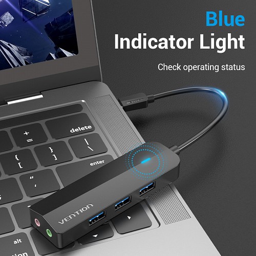 Vention HUB USB-C 3 x USB3.0/Micro-B/Stereo Sound 0.15m TGQBB