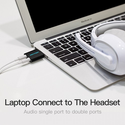 Vention AUDIO CONVERTER USB-A to 2x3.5mm Sound Card VAB-S17-B