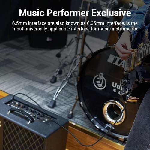 Vention AUDIO 6.3mm M-M Braided Cable Aluminium 3.0m BASHI