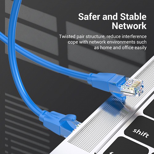 Vention NETWORK Cable CAT6 UTP 0.5m Blue IBELD