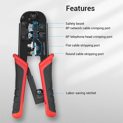 Vention NETWORK Tool Multi-Fuction Crimping KEAB0