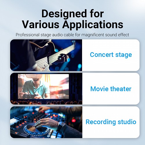 Vention AUDIO 6.3mm M to 2x6.3mm M TRS Cable 5.0m BATBJ