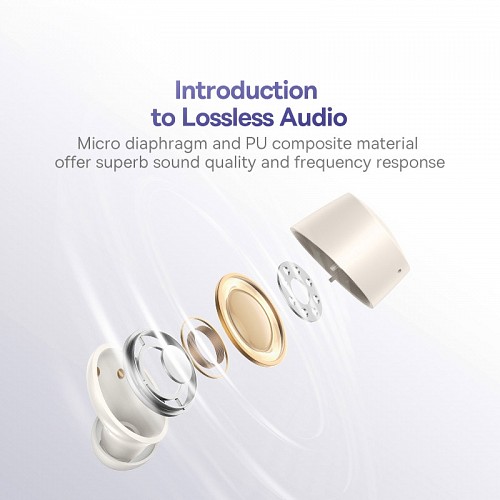 Baseus Headphones In Ear Beans TWS Bowie E18 White