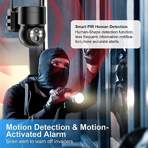 WOOX R3569 Outdoor Battery Camera 3MP PTZ with Solar Panel