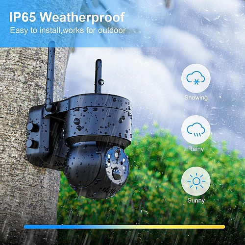 WOOX R3569 Outdoor Battery Camera 3MP PTZ with Solar Panel
