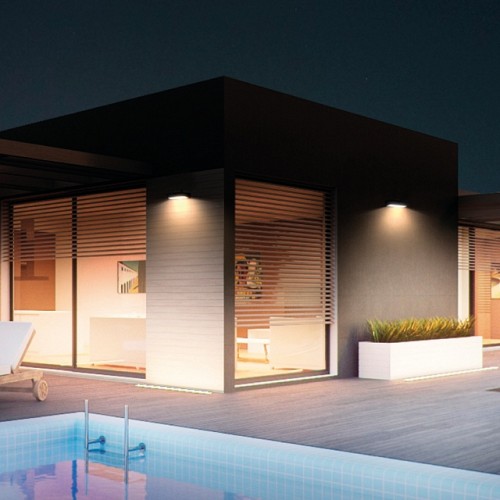 GBC DOGI STONEWALL XL Solar LED Wall Light with PIR