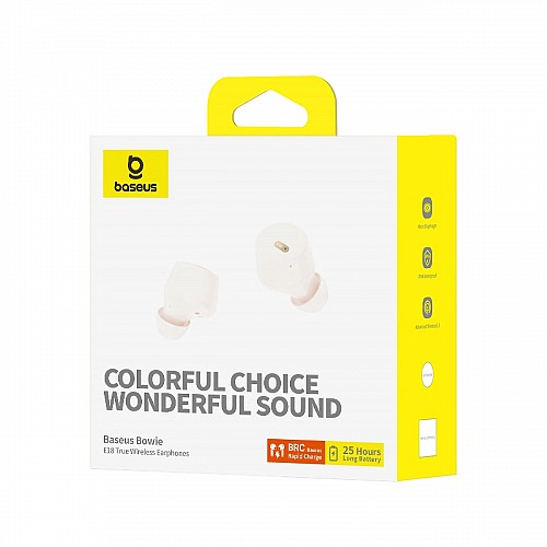 Baseus Headphones In Ear Beans TWS Bowie E18 White