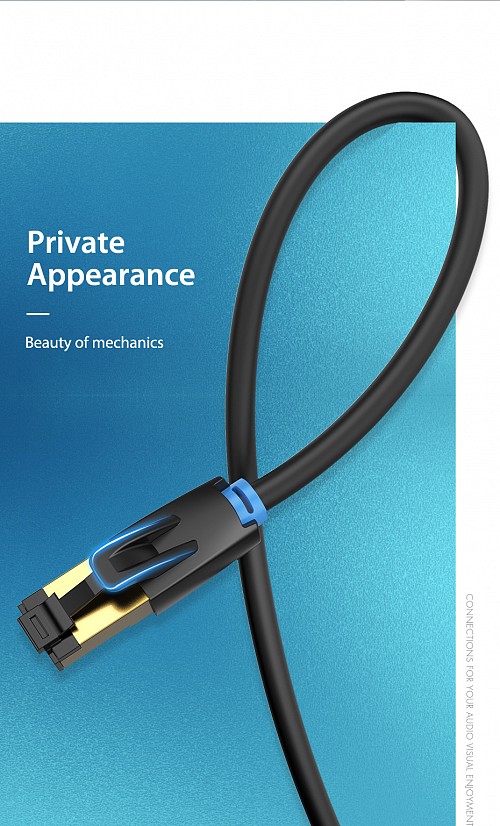 Vention NETWORK Cable CAT8 SFTP 15.0m Black IKABN