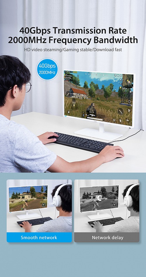 Vention NETWORK Cable CAT8 SFTP 15.0m Black IKABN