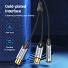 Vention AUDIO 3.5mm F to 2-RCA F Cable Braided Alum 0.3m BCOHY