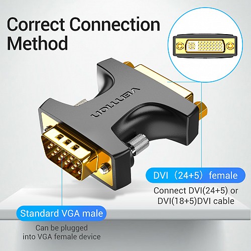 Vention VGA Adaptor Male to DVI Female 24+5 DDDB0