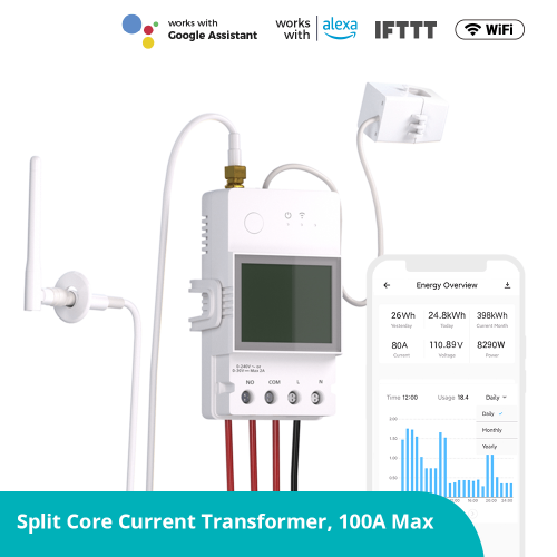 Sonoff WiFi Smart Switch POWCT with 100A Power Metering D/C