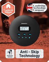 Oakcastle CD100 Portable & USB-C Rechargeable CD Player with Bluetooth incl Free Earphones