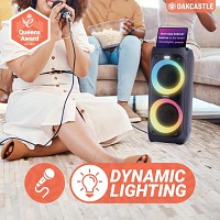 Oakcastle PS200 Portable Karaoke Speaker with Bluetooth & USB 80W
