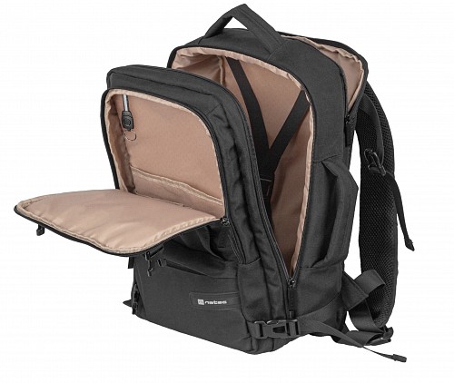 Natec Laptop Backpack 15.6 19L Black CAMEL LITE
