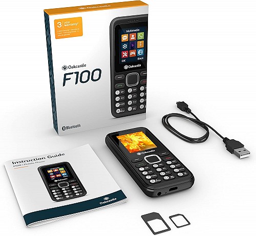Majority Oakcastle F100 Mobile Feature Phone Basic 2G/BT/FM/Torch