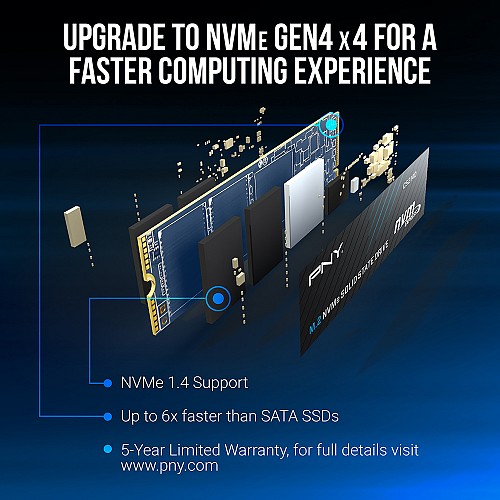 PNY SSD M.2 NVMe PCIe Gen4 2TB CS2140