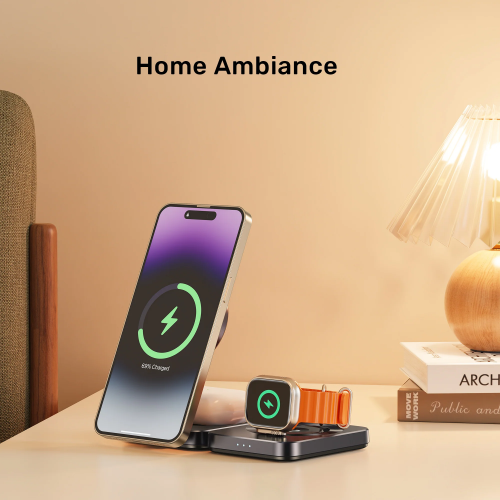 Unitek Charge Wireless Qi2 15W Foldable 3-in-1 Charging Station P1300A